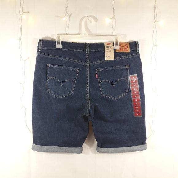 Levi's | Dark wash blue Bermuda jeans shorts - Picture 5 of 15